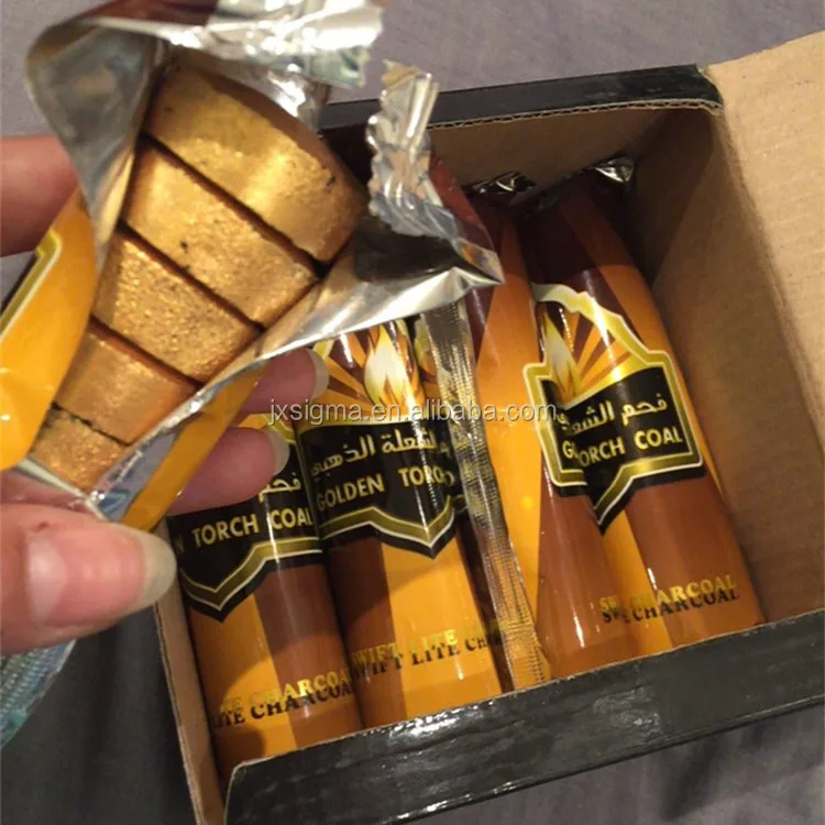 Golden Torch Fast Lighting Charcoal Tablets For Incense And Hookah Buy Golden Charcoal,Golden