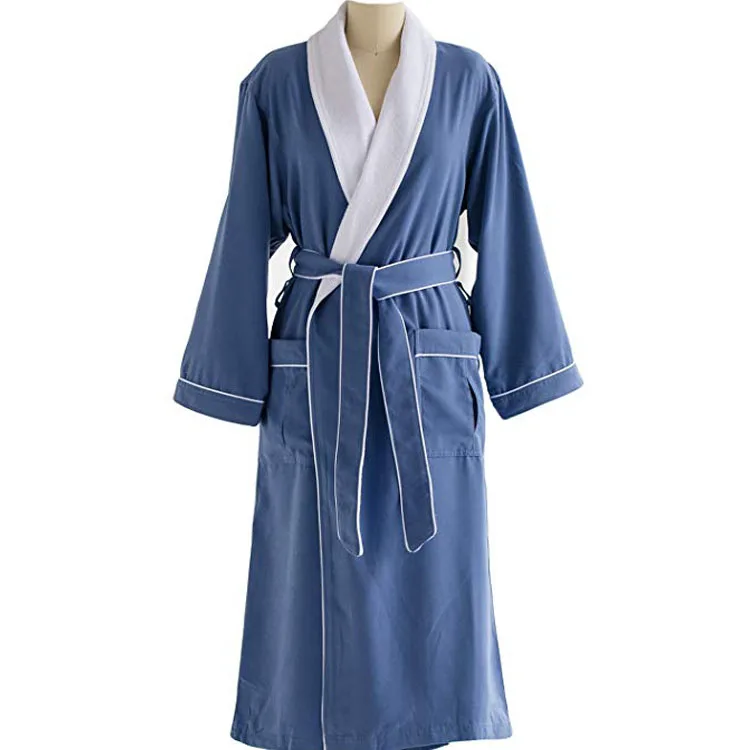 100 Microfiber Bathrobe Lined In Terry /polyester Soft Plush Luxury Hotel Spa Bath Robe Buy