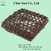 Bamboo square packaging gift box dying color brown box code 22-17102