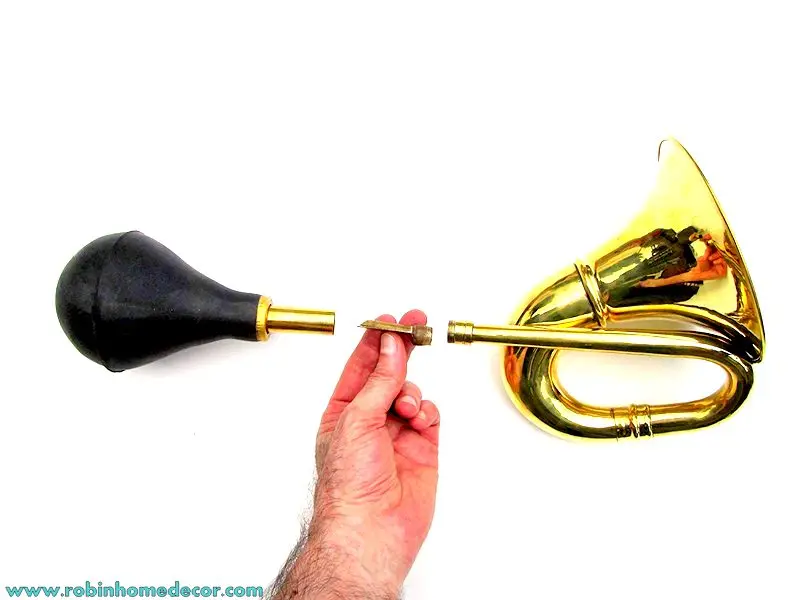 Details about   Antique shiny polish finish brass bulb horn for bike car truck clown horn bugle
