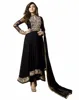Drashti Dhami Fashionable Semi-Stitched Black & Golden Colour Lace Work Top With Naznin Dupatta (anarkali dresses)