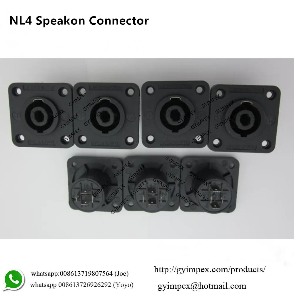 10 Pack Speakon Connector 4 Pole – Metal Panel Mount For Neutrik NL4MP (Compatible)