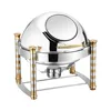 Hot sale top quality hotel restaurant round and window design stainless steel buffet service dish