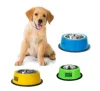 Ski Group Of Stainless Steel Pure Silver Regular Anti Skid Dog Feeding Bowl