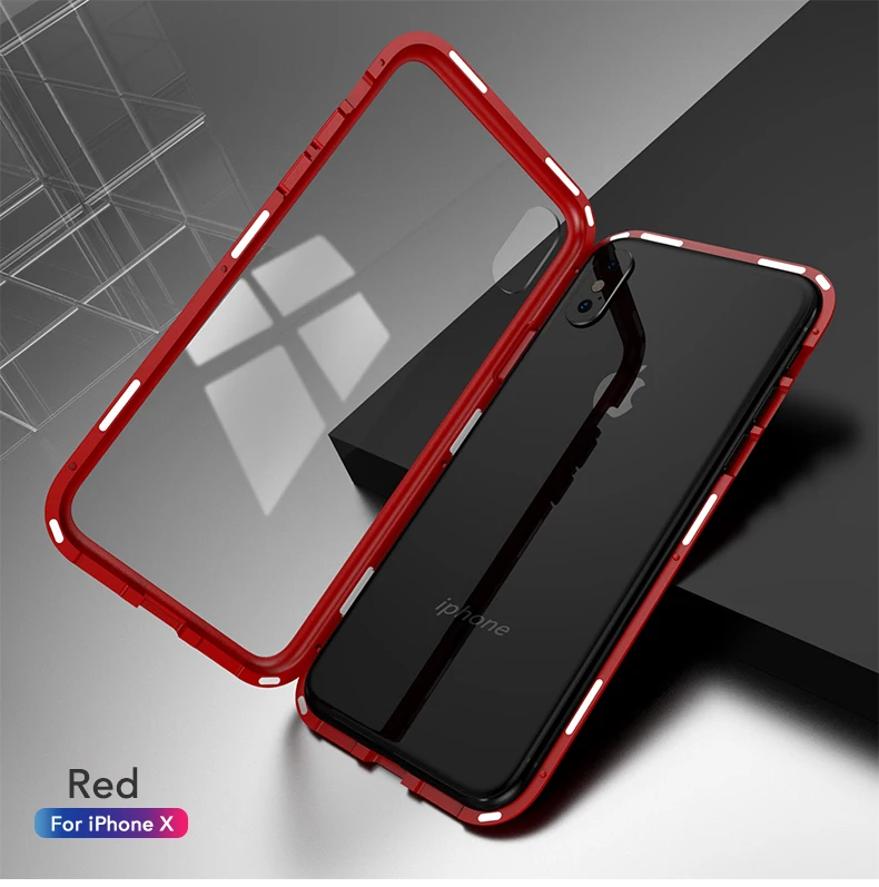 

2018 Hot Magnetic Matel Case Cover For Mobile Phone Accessories, Black/red/white