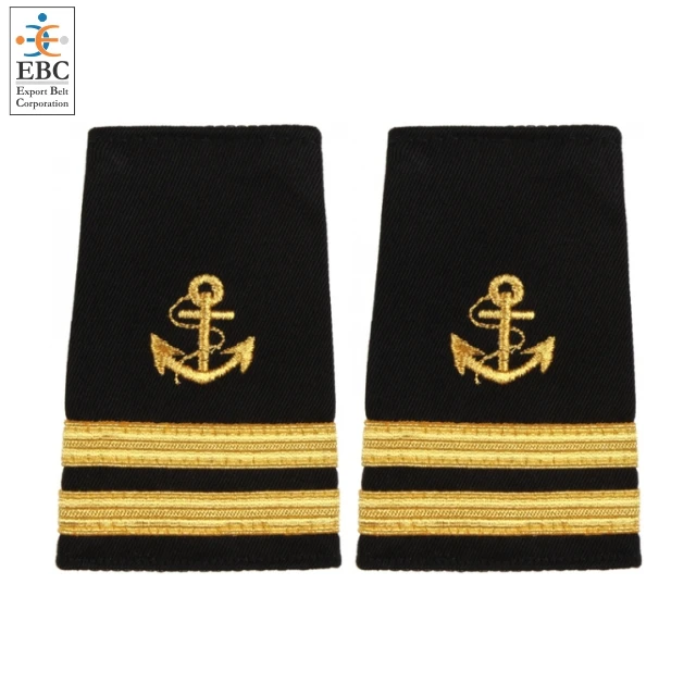USA 4 Bar Gold Airline Pilot Epaulets Captain Shoulder Board Insignia Sliders