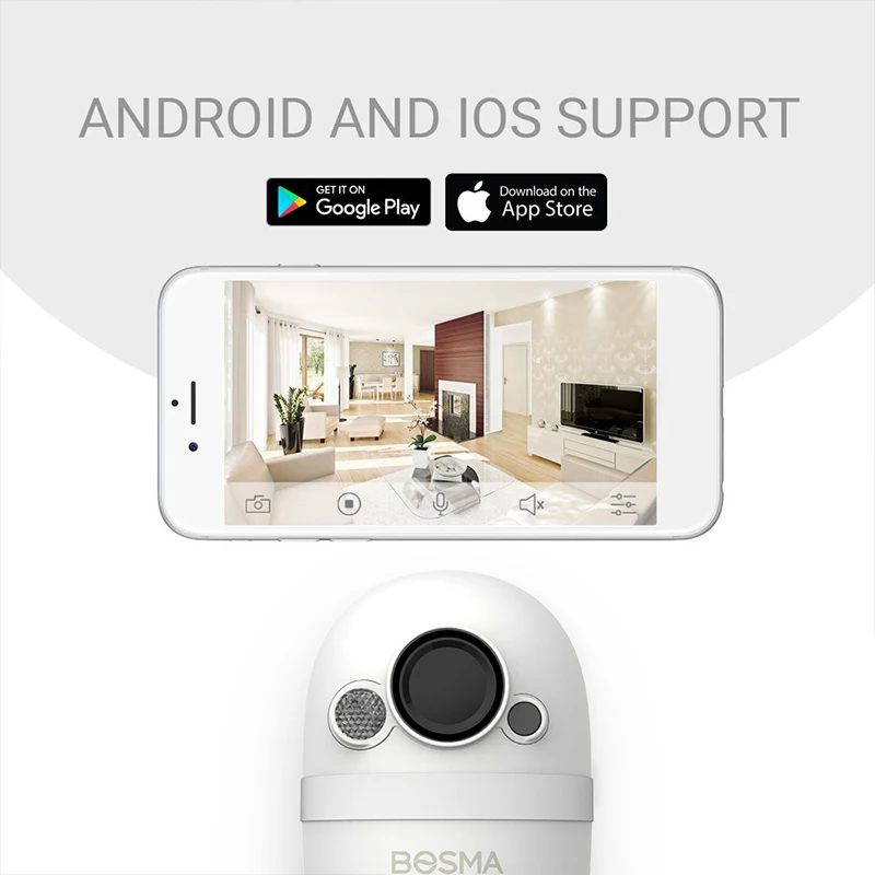 
Bosma Pet/Baby Monitor HD 1080p video, motion and sound detection with 2-way talk 