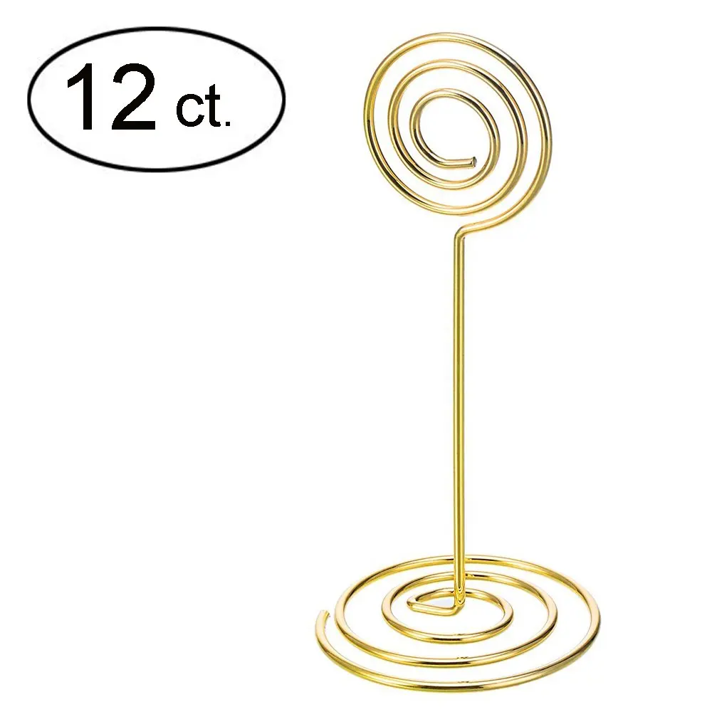 gold table card stands