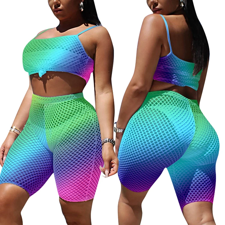 

Sling Open Back Tie Dye Square Neck Sleeveless Sweat Suit Sexy Women Jumpsuits Rompers