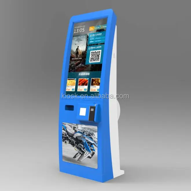Photo booth kiosk with self taking photo and printing photo