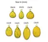 Multi Shapes Synthetic Yellow Turquoise Jasper Gemstone Charm Connector Pendant 24k Gold Plated Bezel For Making Designer