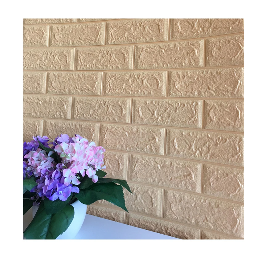 
3d brick texure waterproof self-adhesive wall stikey panel/slelf adhesive modern 3d foam wall brick/3d foam print wall wallpaper 