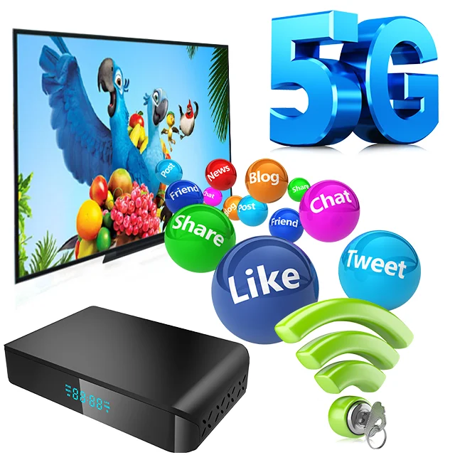 

4k uhd media player 5G wifi pvr iptv set top box, Balck