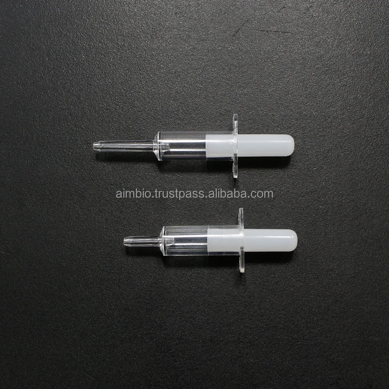 
Medical Laboratory Accurate Blood Transfer Pippette Auto Capillary Tube Plastic Mini-tip Heparin/EDTA 50ul With silicone Plunger 