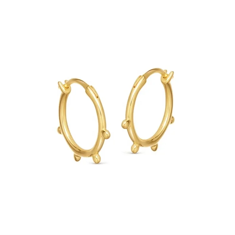 

925 silver jewelry minimalist huggie gold new hoop earring