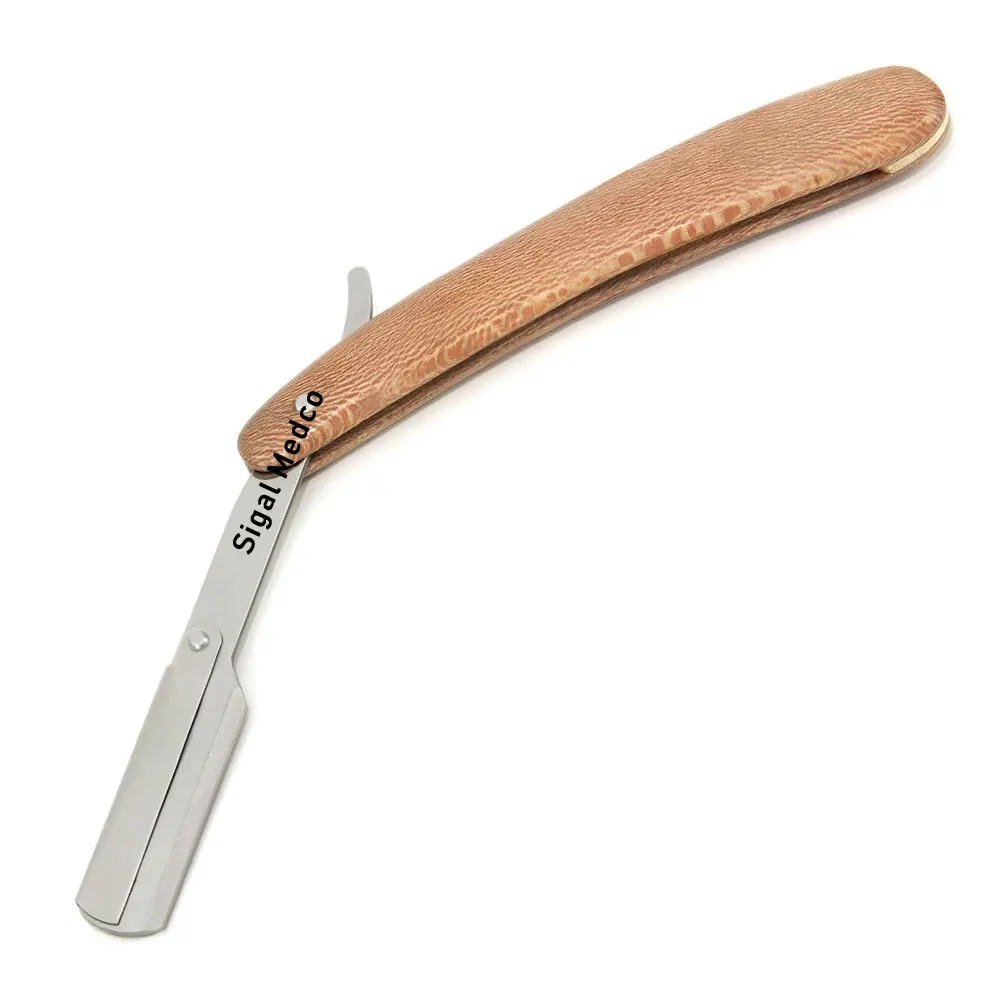 Barber Single Blade Blade Wood Handle Safety Folding Shaving Razor For ...
