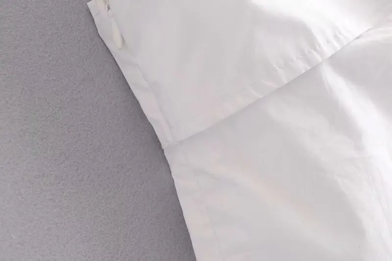 White V-neck cross neck hanging loose clothing vest top for women