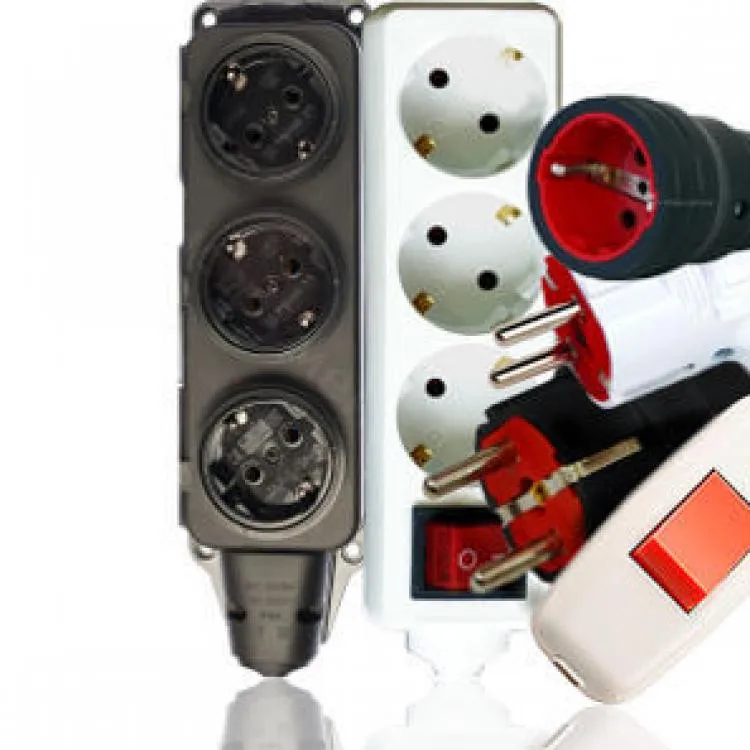 Power Plug Without Grounding White 2 Pin High Quality Electrical