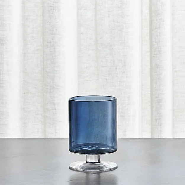 London Blue Hurricane Candle Holders Buy Handblown Glass Hurricane