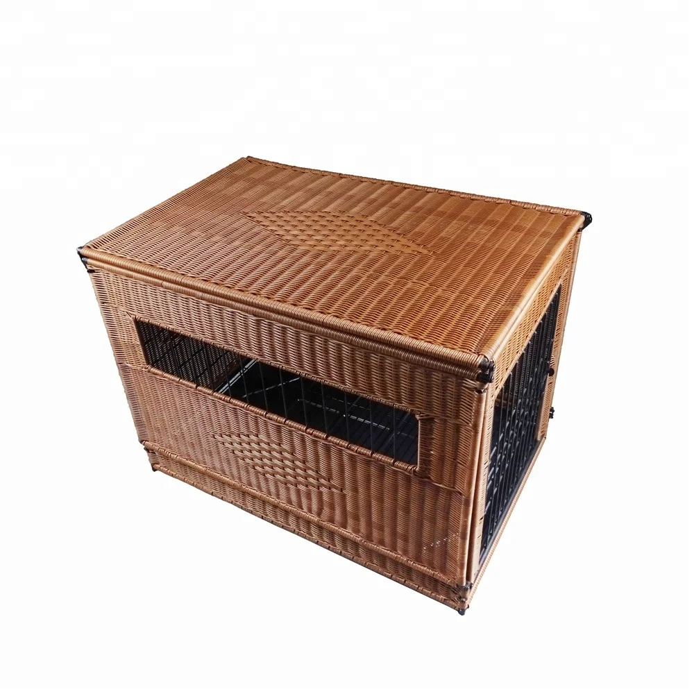 

Wholesale Stocked 2-in-1 Collapsible Pet Dog Crate End Table Kennel Wood Fog Kennel, Brown