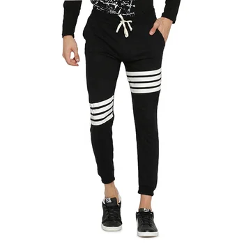 black sports track pants