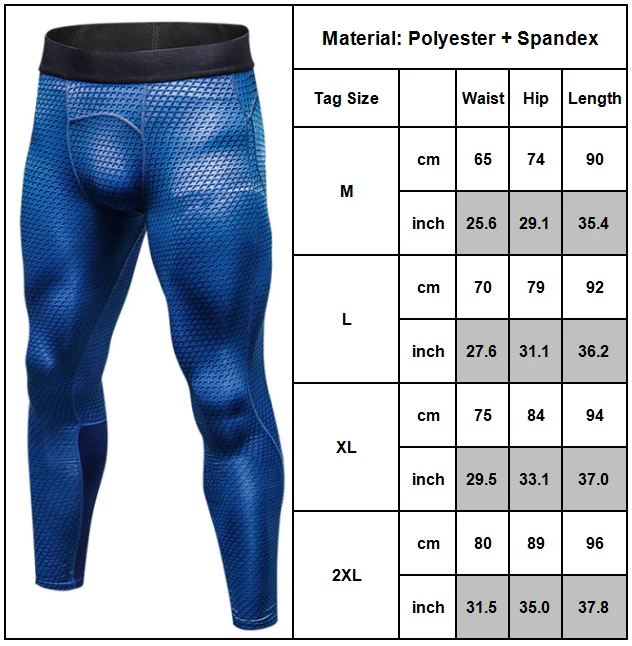 difference between compression pants and leggings size