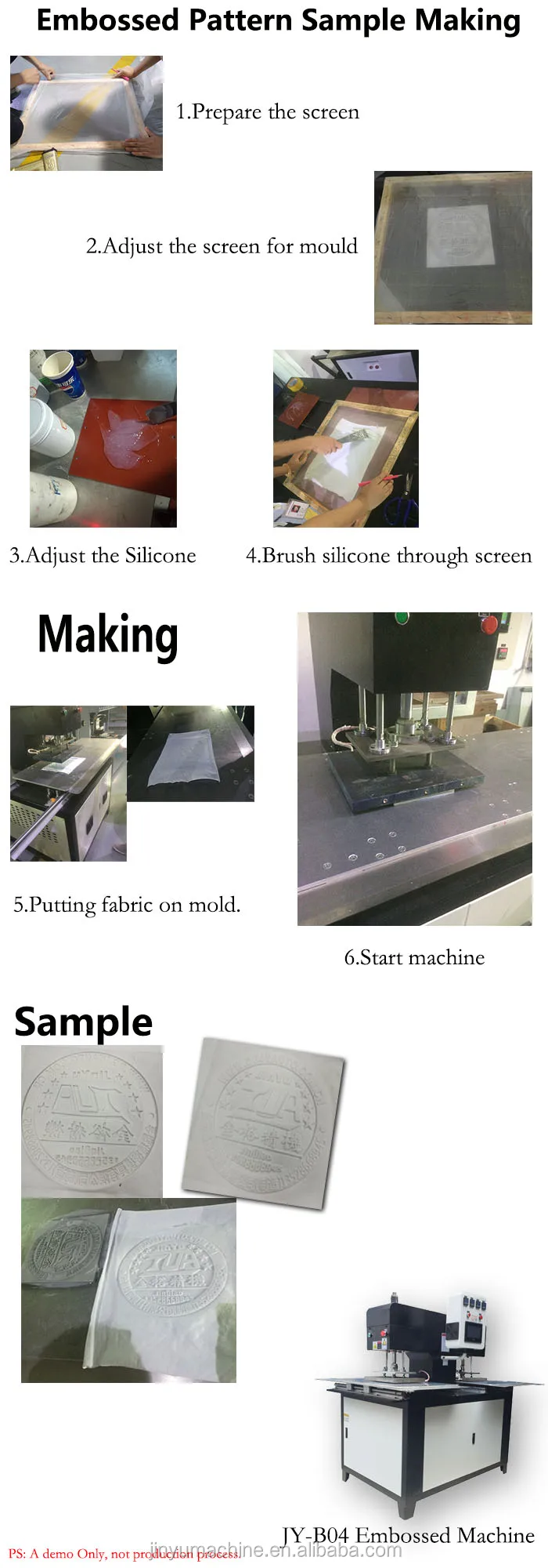 Full Automatic clothing 3d embossing machine