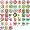 DIOS - Pink & Green Ceramic Cabinet Door Knobs