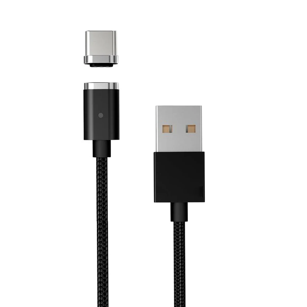 

Universal And Data Cable Black Nylon Cord Magnetic Braided USB Charging Cable, Black;white or as your requirements