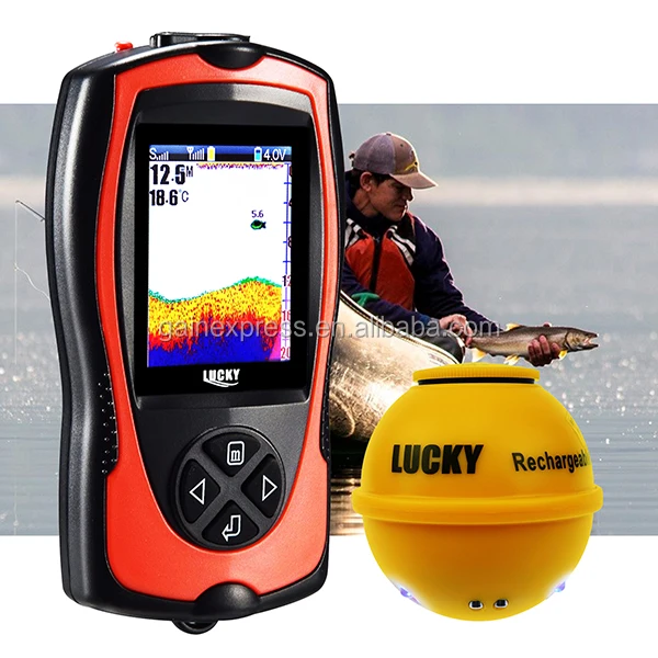 Lucky Wireless Fish Finder w/ Fish Attractive Light Lamp Rechargeable Fishfinder 