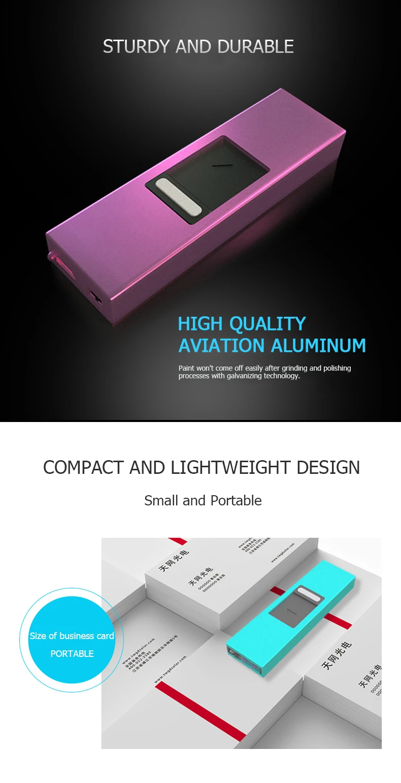 Wholesale Cheap Custom Usb Lighter, Safe Rechargeable Arc Lighters without Oil