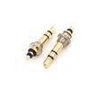 gold plating 3 polarity stereo balanced 3.5mm plug threaded connector