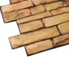 Interior Decorative Textured 3D Wall Panels PVC Sand Shale Design