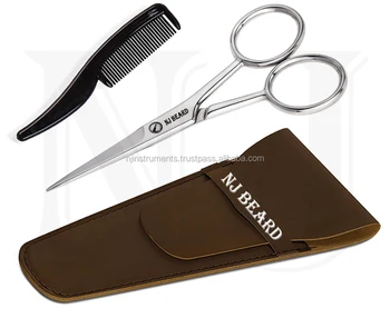 Beard Mustache Trimming Grooming Cutting Scissors Shears Comb Tool