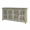 Solid mango wood storage cabinet Rustic Vintage Style Living Room Furniture Four Doors Buffet Sideboard