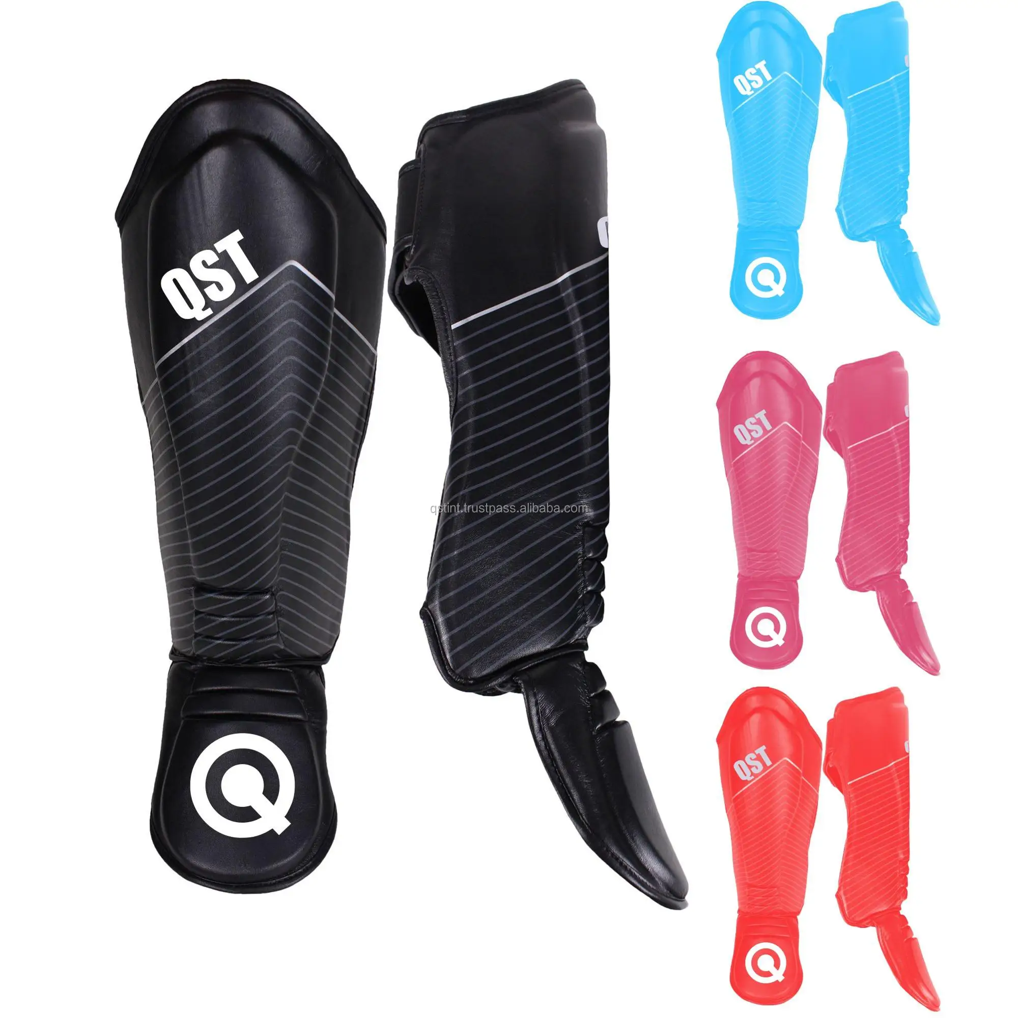 Leather Boxing Shin Guards Instep Guards Pads Best Kick Boxing Gears