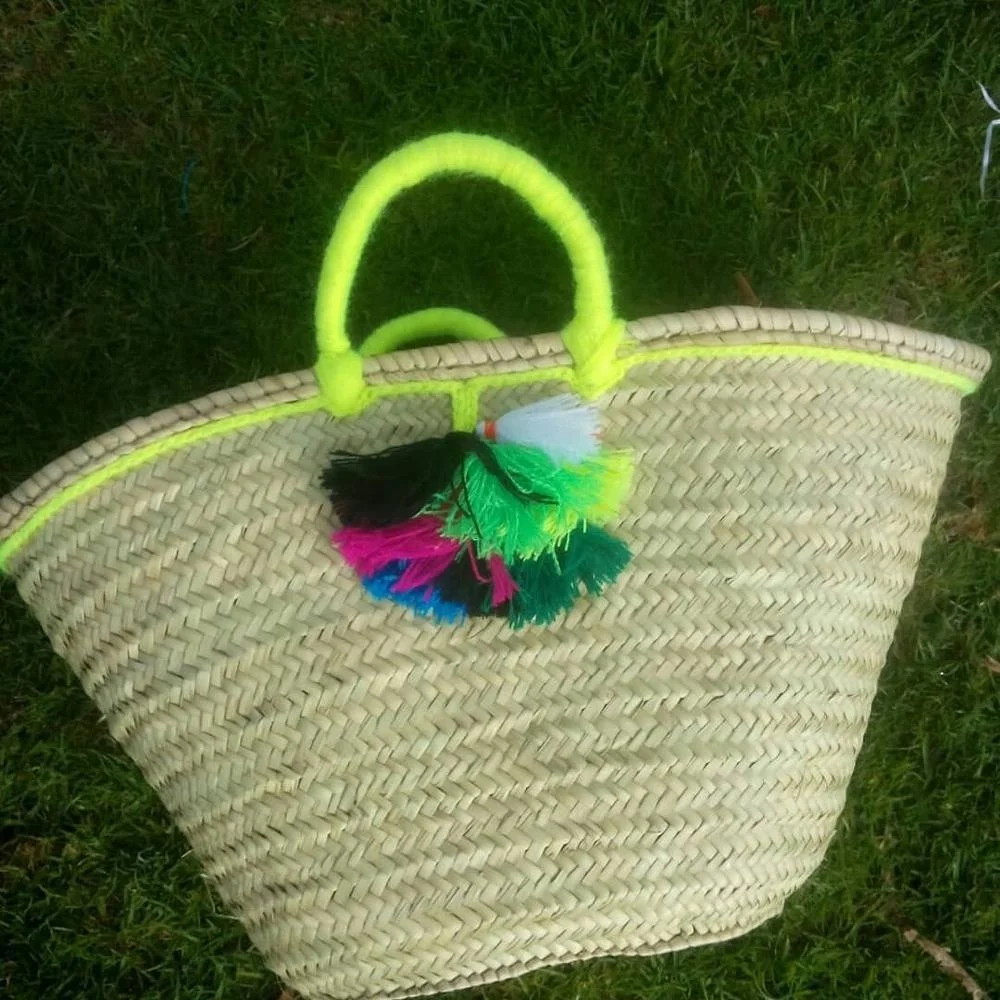 Tassels Moroccan Straw Beach Bag Handmade Woven Beach Buy Big Shopper Bag,Woven Beach Bags