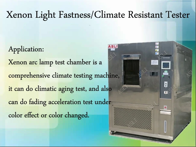 ASLi Brand Simulated Solar Radiation Environmental Test Chamber / Xenon Lamp Price / Sun Xenon Test Chambers
