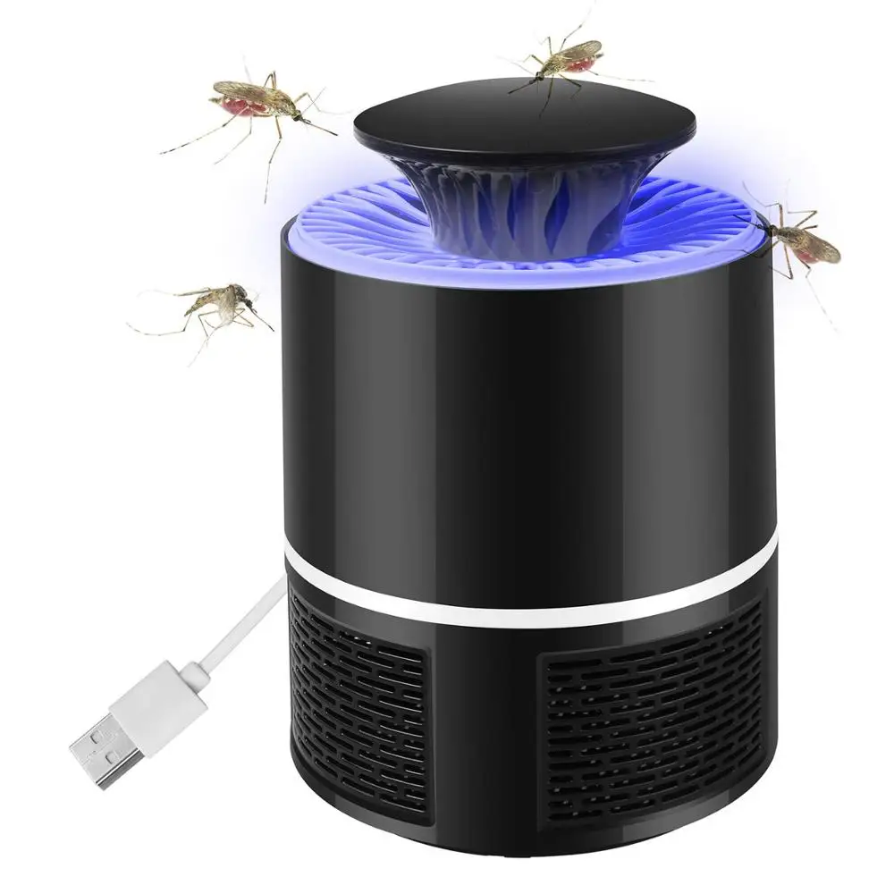 

Photocatalyst Electric Powered USB Fly Bug Zappers Trap UV LED Light Rechargeable Insect Mosquito Killer Lamp with Suction Fan
