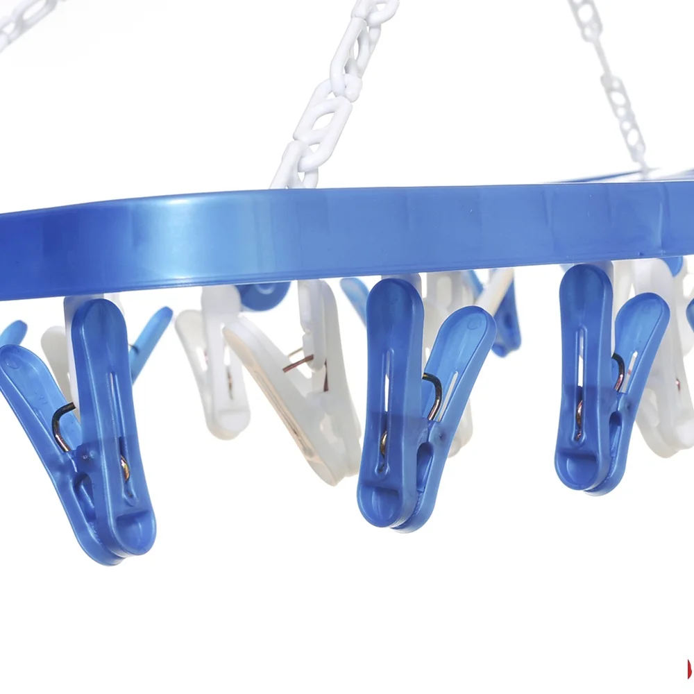 High Quality Colorful Foldable Plastic Hanger With 32 Pegs