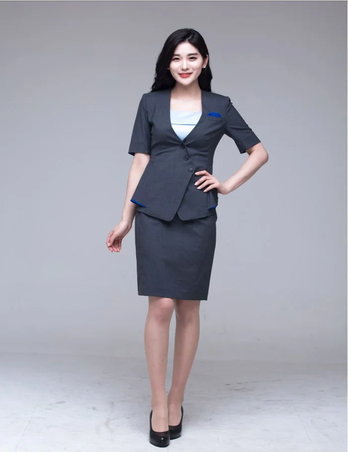 
Ladies Office Uniform Suits Jacket Blouse Skirt CO0462 