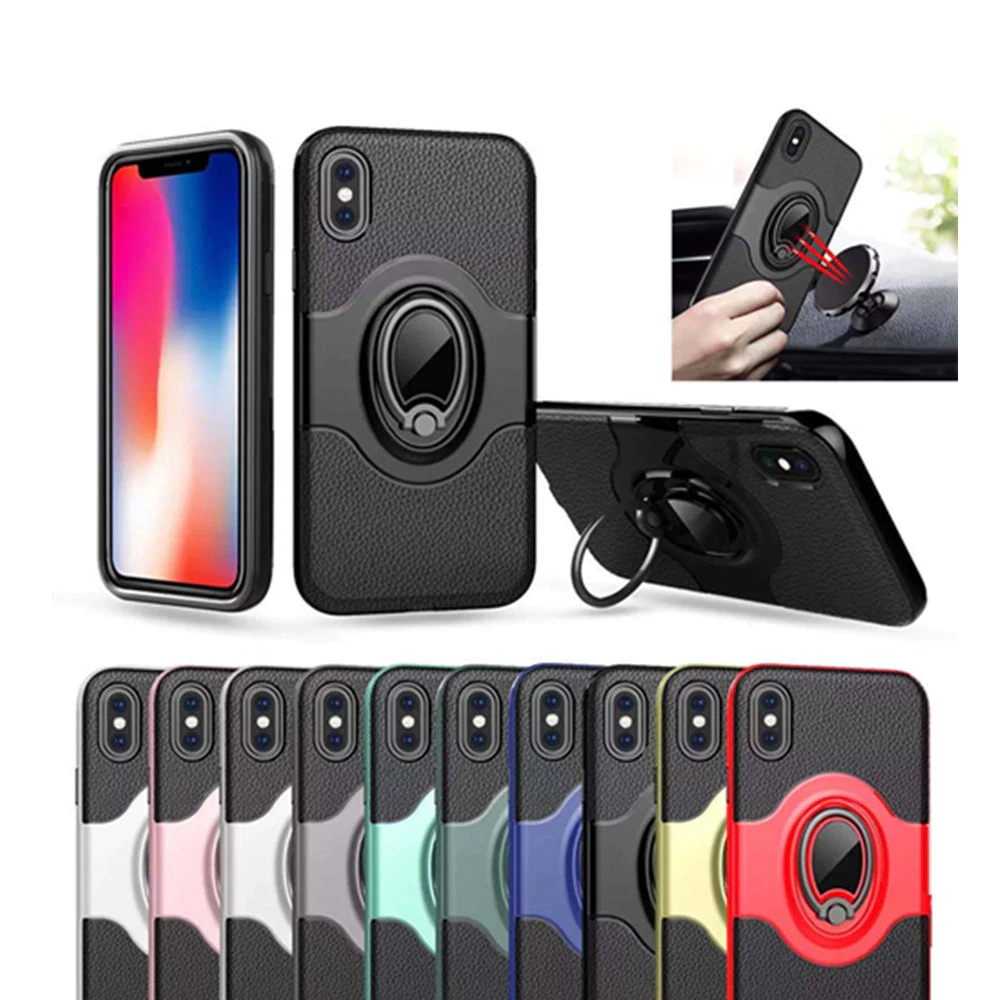 2019 For Iphone 6 7 8 X XS XR Max Ring Holder Armor Shockproof Phone Cover For Iphone 8 Plus Case