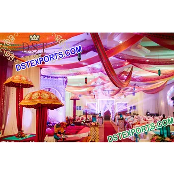 Traditional Indian Umbrellas For Mehndi Stage Asian Muslim Mehndi