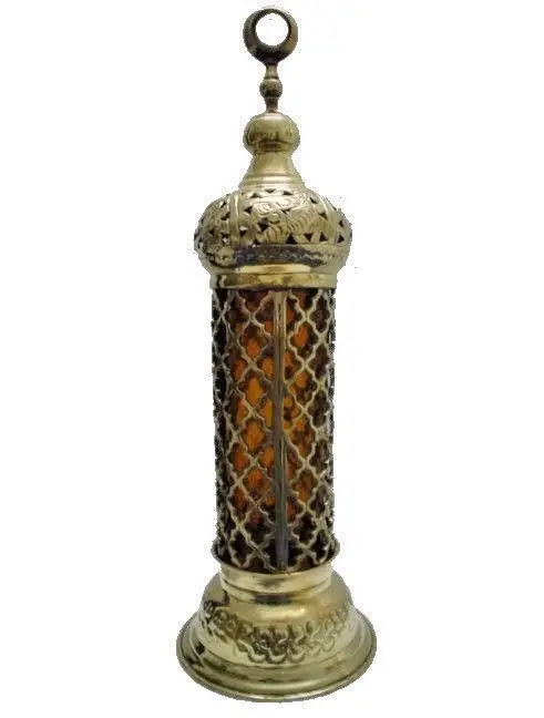 BR92 Arabic Handmade Net Solid Brass Amber Net Candle Holder, View ...