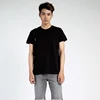 Basic plain black cotton t-shirt for men
