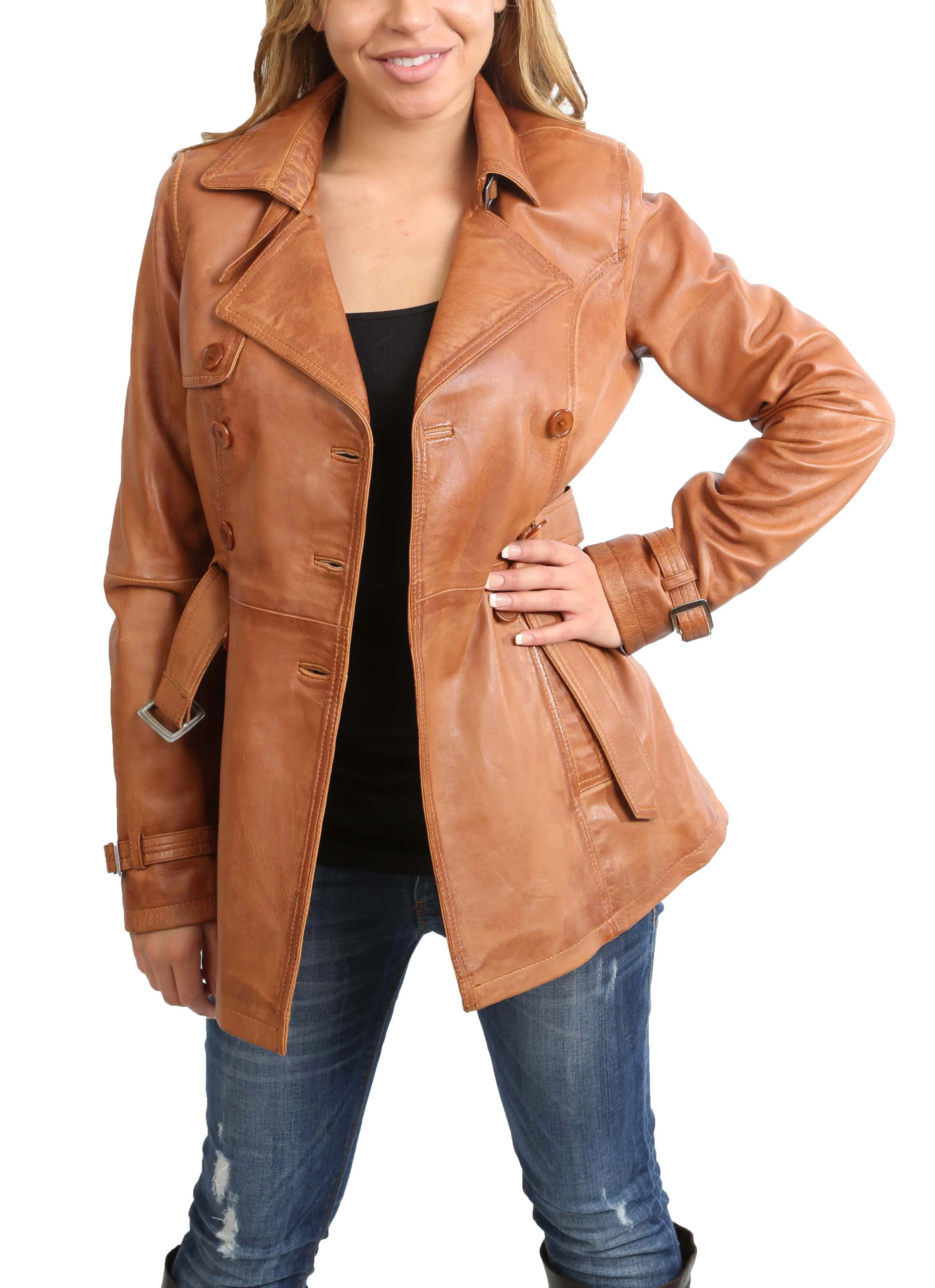 stylish leather coat for ladies womens classic hooded short