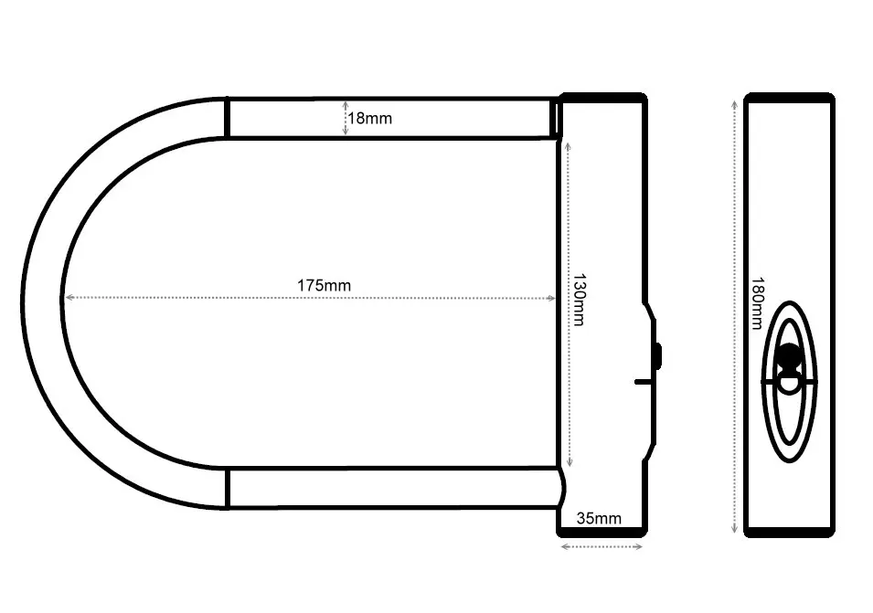 Disc cylinder U lock