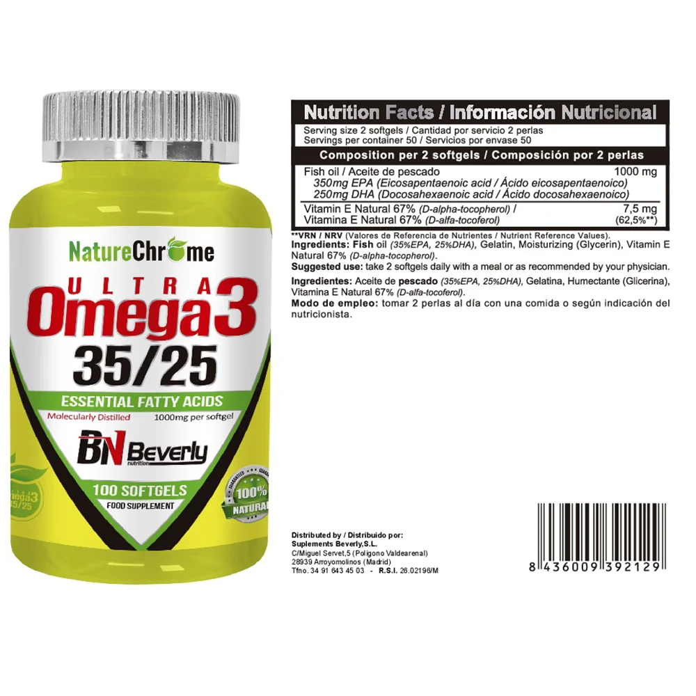 
Ultra Omega 3 - 35/25. 100 softgels. Beverly Nutrition 