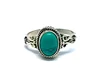 Bezel Ring Sterling Silver Stone Ring Silver Turquoise Ring