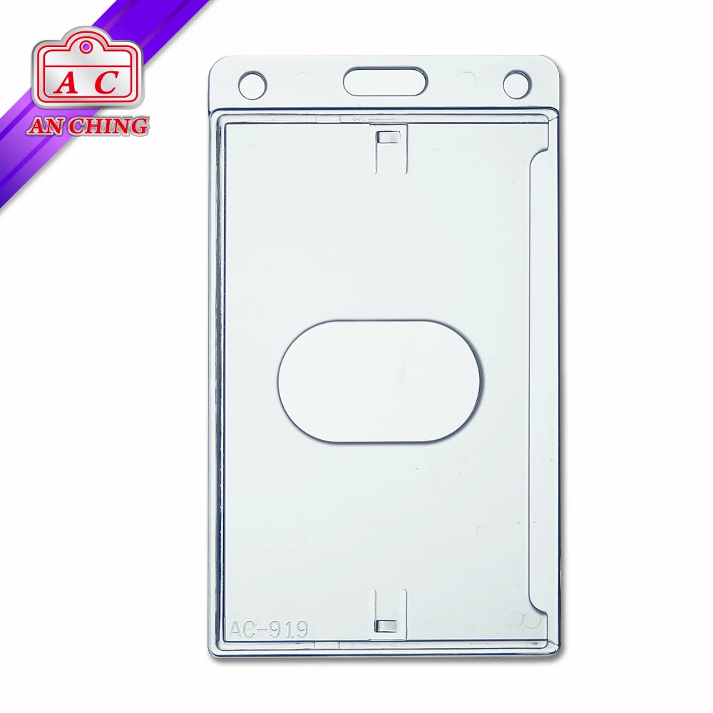 

Crystal Clear Plastic ID Name Card Holder Acrylic